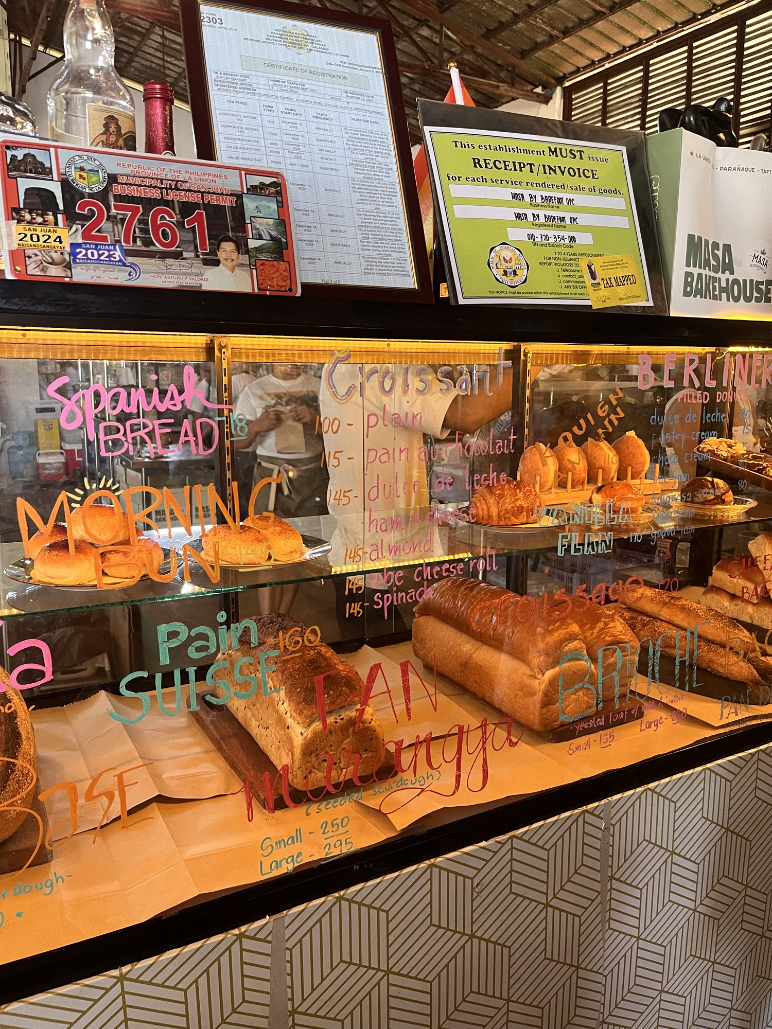 Masa Bakehouse storefront in La Union
